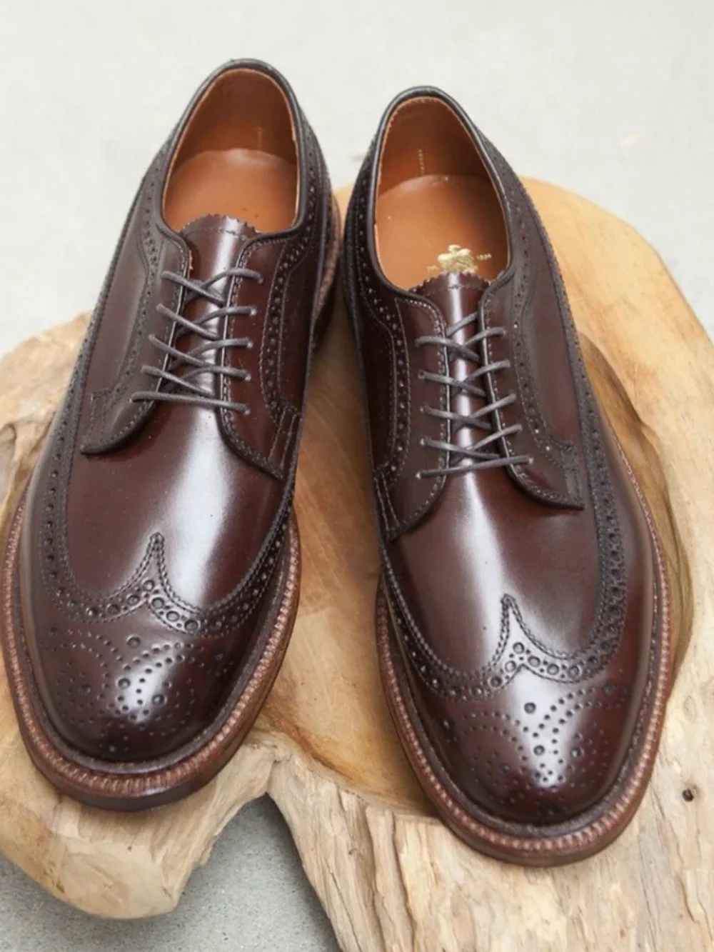 Alden Brown Full Brogue Longwing Oxfords